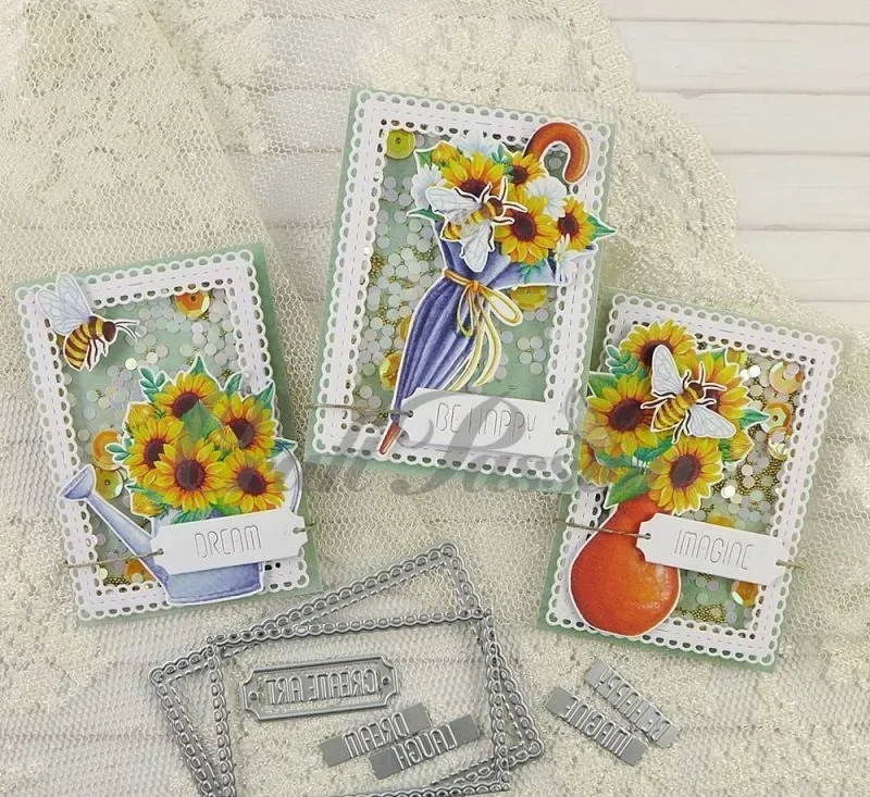 Piggy Craft Metall-Stanzformen, Schneidformen, Blumen- und Blattmotiv, Fotorahmen, Scrapbook-Papier, Bastelmesser, Schablonen, Stanzschablonen