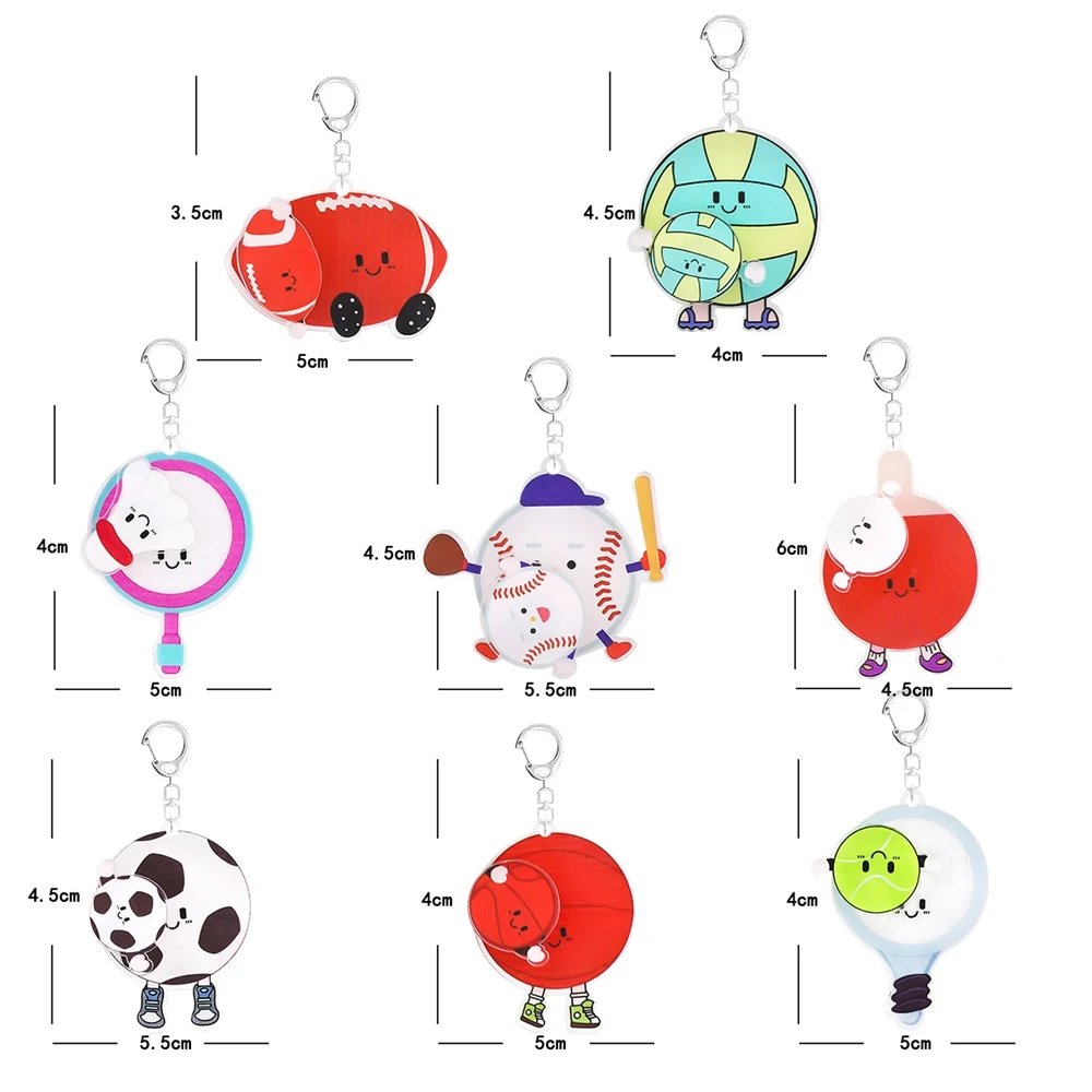 6 個ランダムカラフルなミニフィジェットフィンガースピナー回転キーホルダースポーツスタイル指先スピナーストレスリリーフ感覚おもちゃ