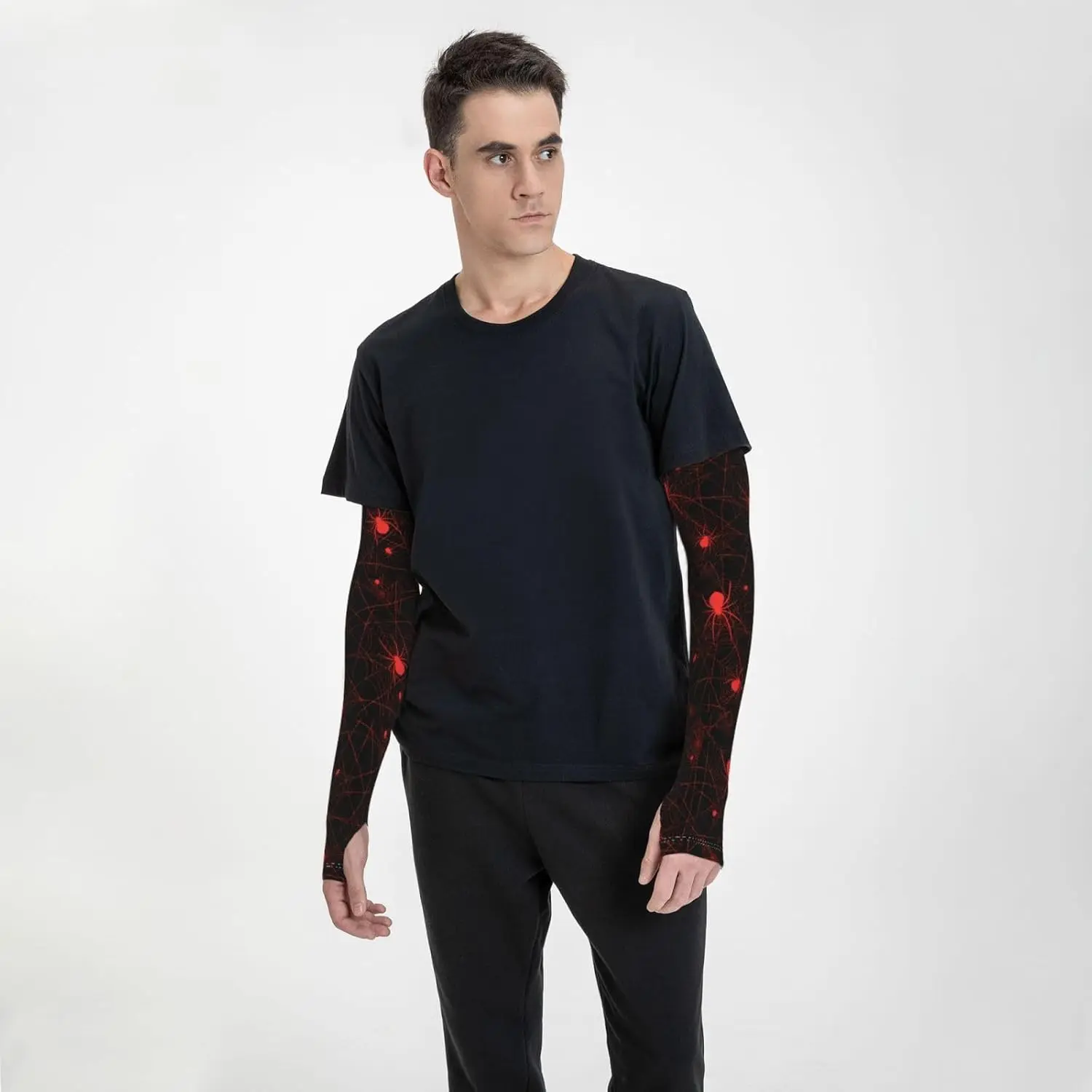 Manicotti rinfrescanti Spider Web Copri maniche estive per protezione solare per uomo Donna Baseball Ciclismo Golf Corsa