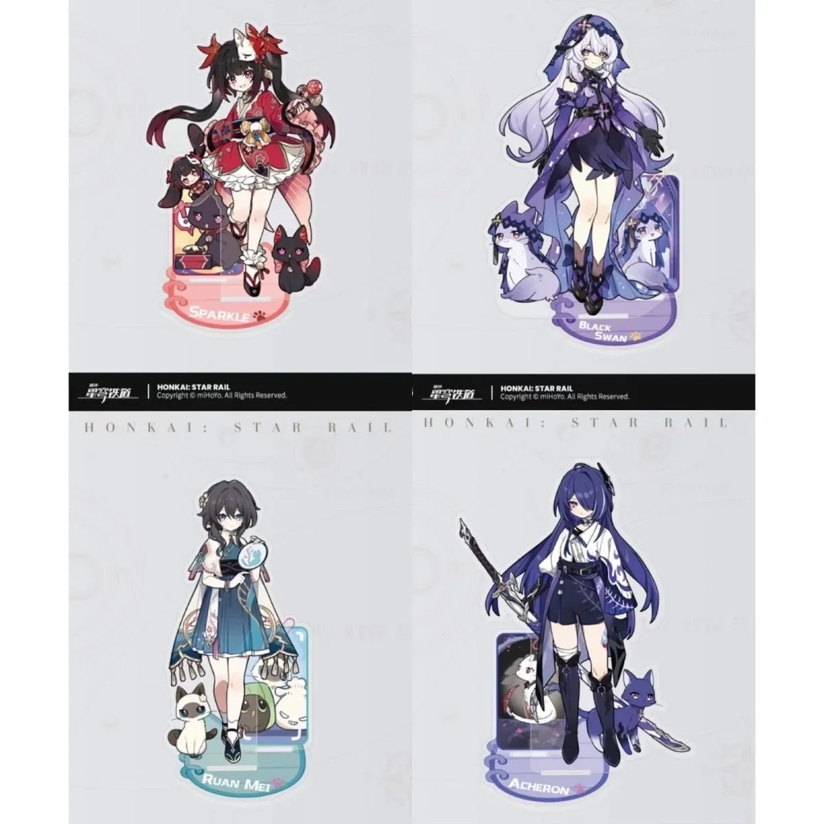 折りたたみスタードーム鉄道周りの黄色い春の花ブラックスワンルアンメイ小さなドット猫ブランド自家製アクリル装飾