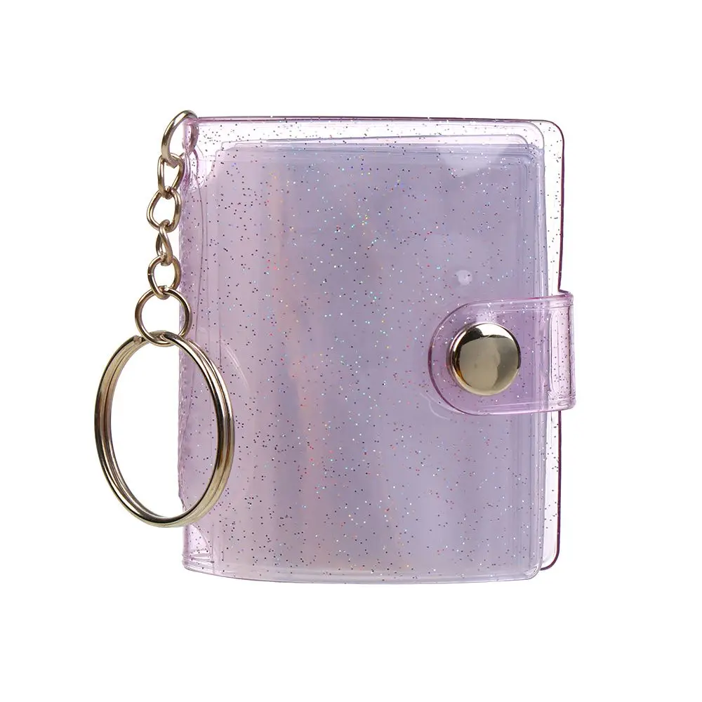 1PC PVC Accessories Key Chain Jewelry For Photos Cards Photos Holder Mini Photo Albums 2 Inch