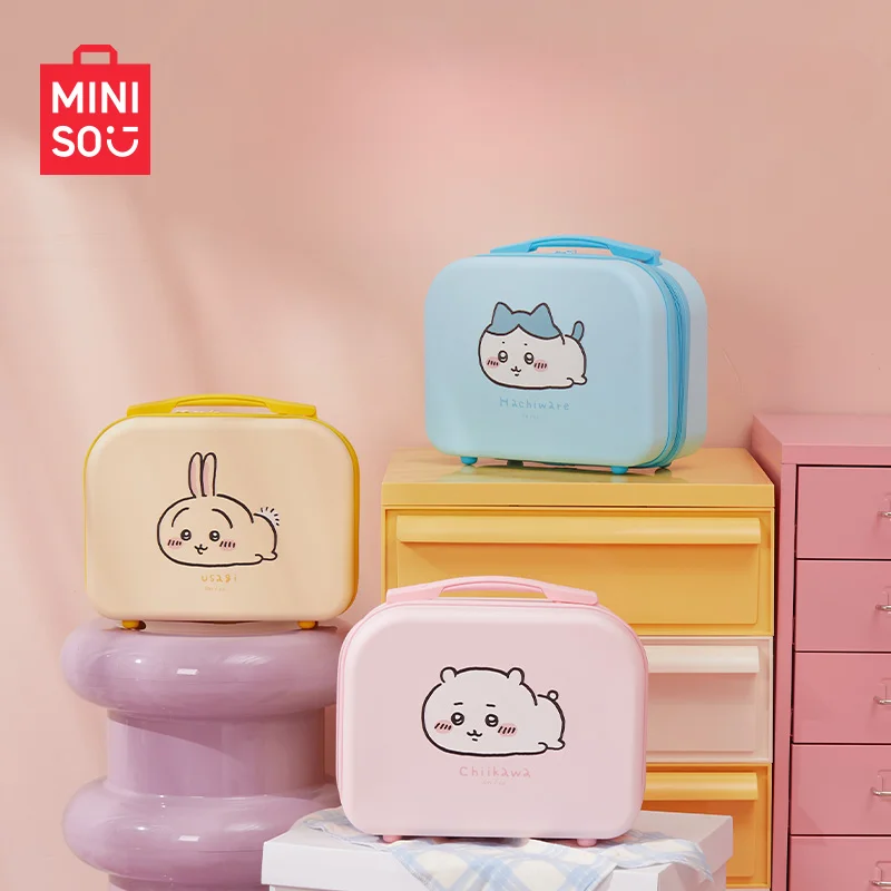 MINISO Chiikawa Series Suitcases Cute and Convenient Large-capacity Boxes Children's Toys Animation Peripherals Birthday Gifts