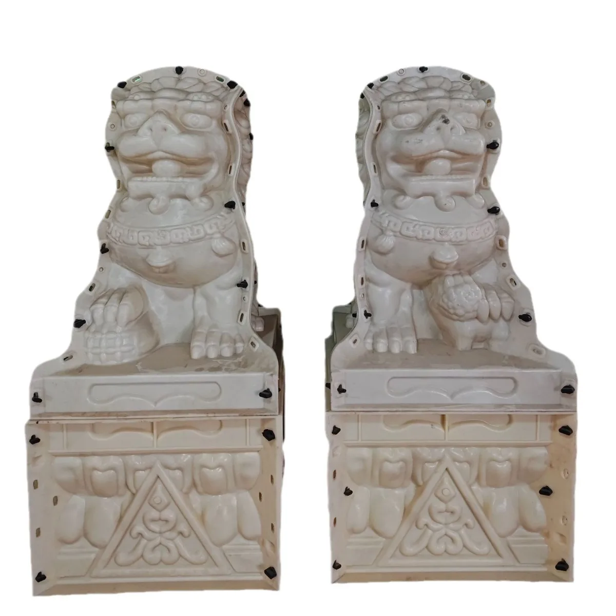 Lion Mold Cement Cast-in-place Prefabricated Chinese Male and Female Dali Lion to Lion Integrated Antique Roman Column Concrete