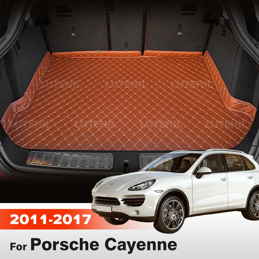 

Для Porsche Cayenne 2011 2012 2013 2014 2015 2016 2017 Коврик в багажник автомобиля Высокий боковой багажник Водонепроницаемый задний грузовой чехол Коврик