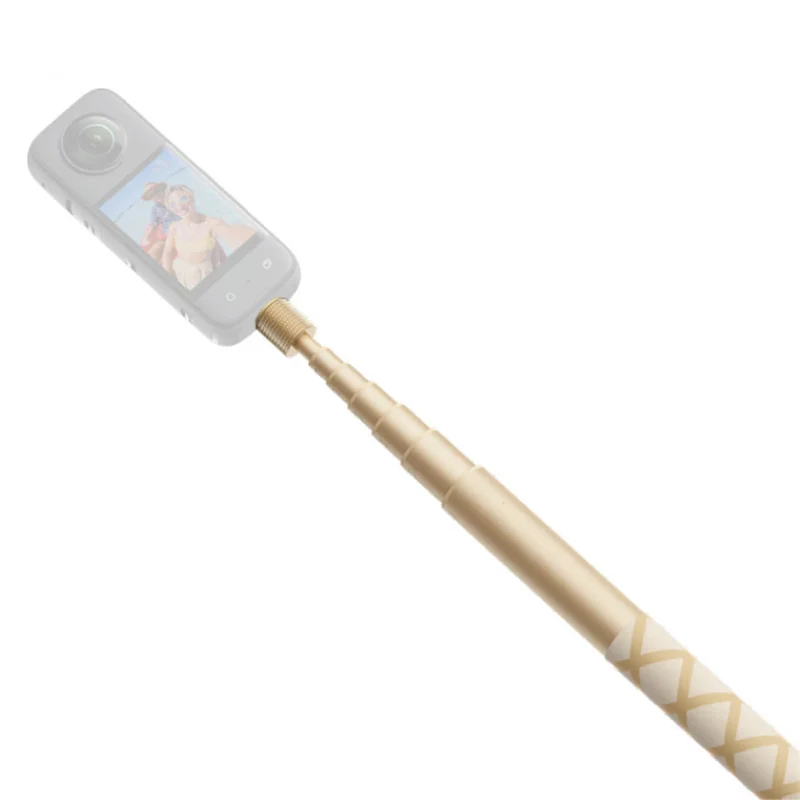 QWE-1 PCS Multifunction Convenient Selfie Stick 114Cm Invisible Aluminum Alloy For Insta360 Shadow Stone X3/ONE RS/X2/GO3/Acepro