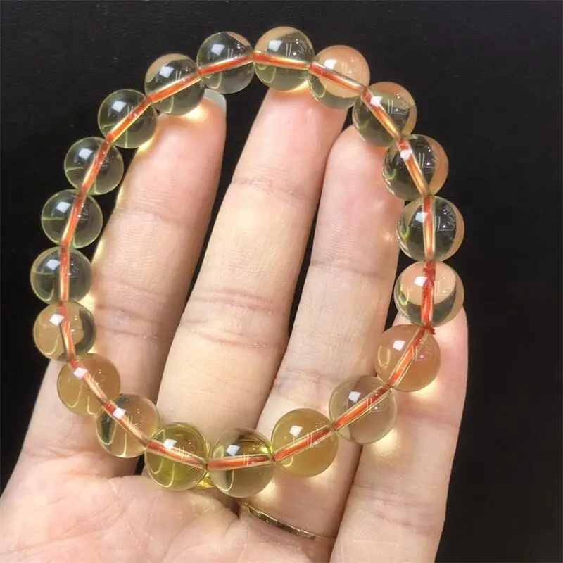 

10 мм натуральный цитрин бусины браслет драгоценный камень кристалл ювелирные изделия для женщин исцеление богемный праздничный подарок 1 шт.