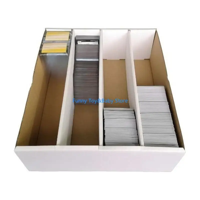 Easy Assembly Card Keeper Box for Game Cards Storage Paper Design Customizable Exterior Card Organization Holder C90B