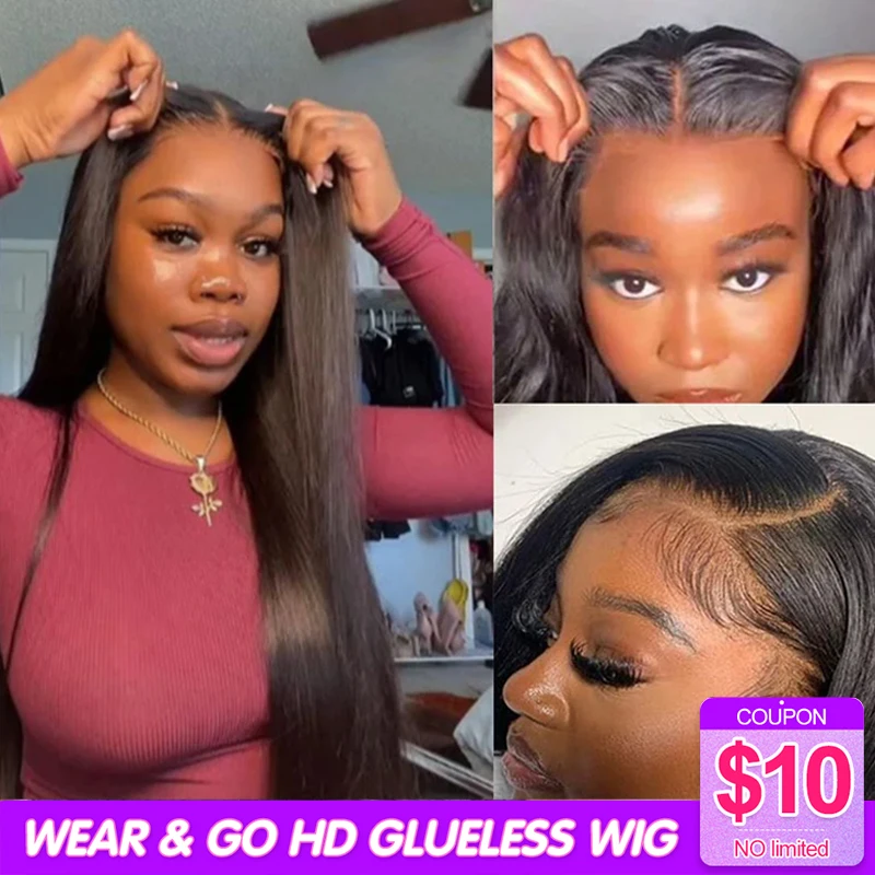 

Glueless Lace Front Human Hair Wigs For Women Bone Straight Lace Front Wigs HD Lace Frontal Wig 5x5 4x4 Glueless Wig Human Hair