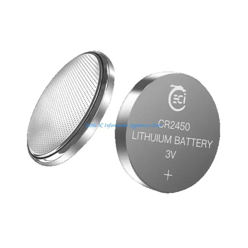5 عبوات من بطاريات الليثيوم CR2450 3 فولت لأداء موثوق في شرائط LED والمعدات الإلكترونية ذات الطاقة المتسقة