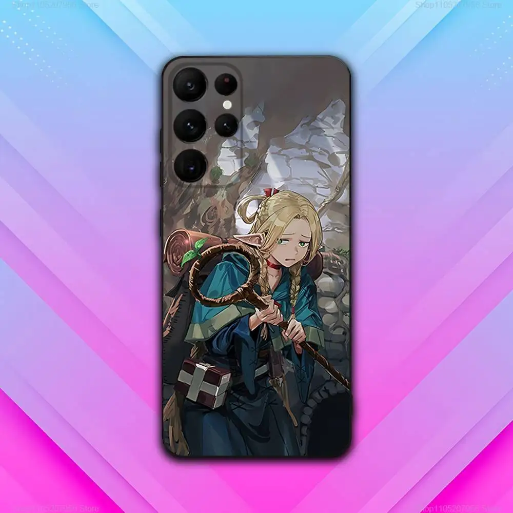 Casing Ponsel Hitam D-Delicious In D-Dungeons untuk Samsung S30,S25,S24,S23,S22,S21,S20,Fe,Lite,5G,Ultra,Plus Ultra-Tipis