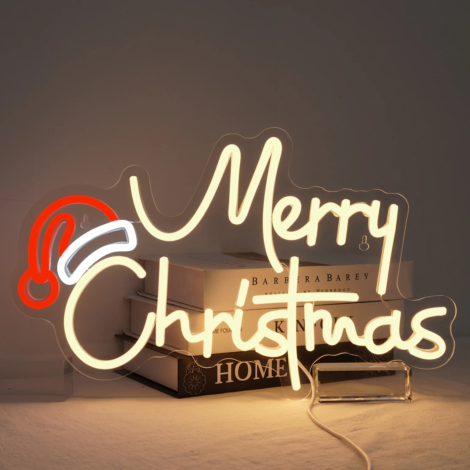 

Merry Christmas Neon Sign For Wall Decor Christmas Party Celebration Decor Dimmable Led Light Up Sign Room Art Decor USB Powered