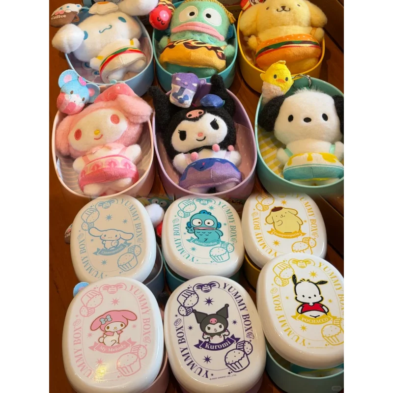 LDCX Kuromi Family Yummy Box Plush Doll Series Blind Box Cute My Melody Plush Doll With Bento Box  Pendant Surprise Girl Gift