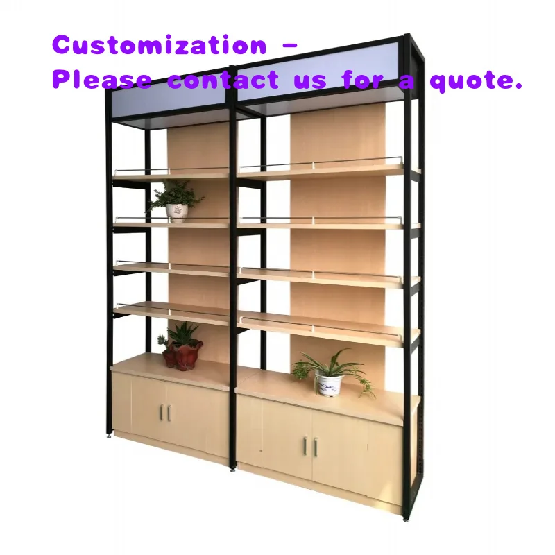 custom.KEWAY Customized Modern Metal & Wooden Book Storage Shelves Display Rack Bookshelf Retail Shop or Living Room