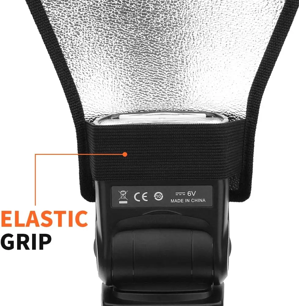 Flash Diffuser Reflector Dubbelzijdig Zilver/Wit Fotografie Licht Reflector voor Canon Nikon Sony Fuji Speedlight Accessorie