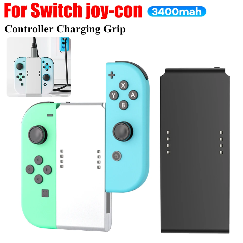 For Joypad Charging Grip 3400mAh Controller Charging Station TPYE-C Charger Station with Charging Indicator for Switch Joy-Con