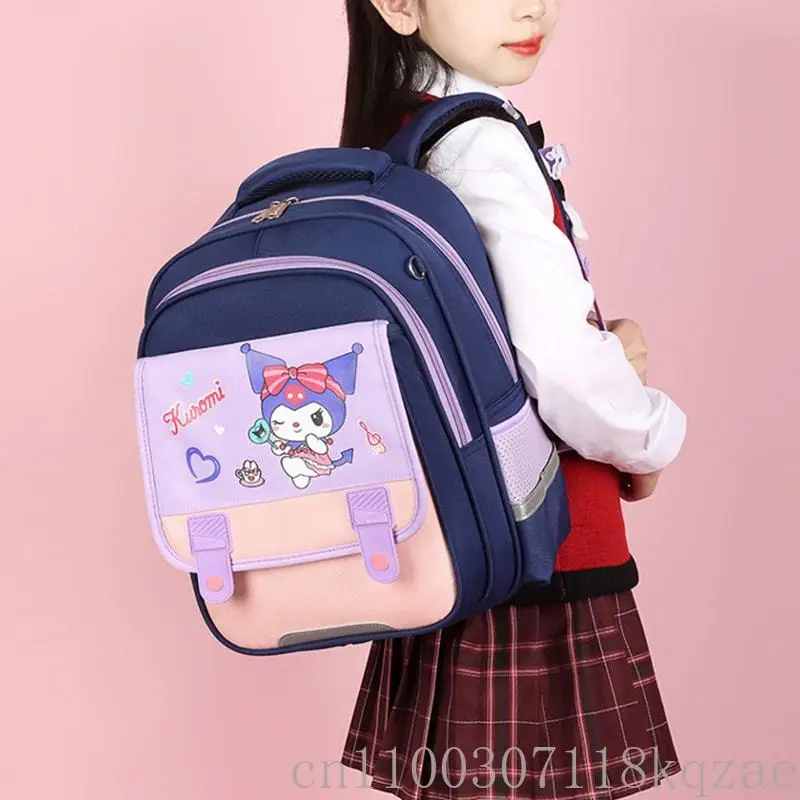 Sanrio Kuromi Character Backpack Large Capacity Anime Cartoon Student School Bag for Kids Kindergarten Boys Girls