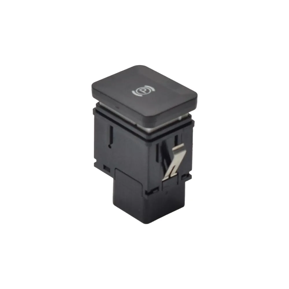 3C0927225C Electronic Handbrake Button Parking Brake Switch for VW Passat B6, B7, CC (2005-2012) - Black, Push Button, Manual Op