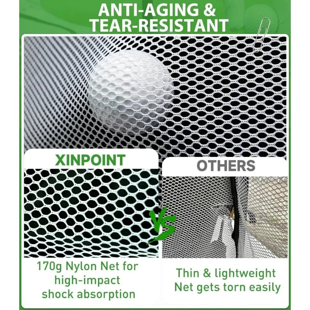 Golf Net: 10 x 7ft Golf Hitting Nets for Backyard Driving, 4