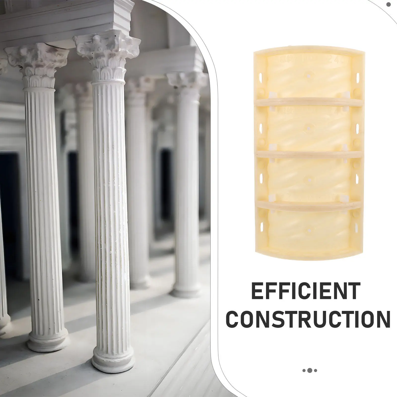 1Set Plastic Roman Column Mold European Style Cement Casting Template Reusable Easy Clean Garden Balcony Pool Decoration