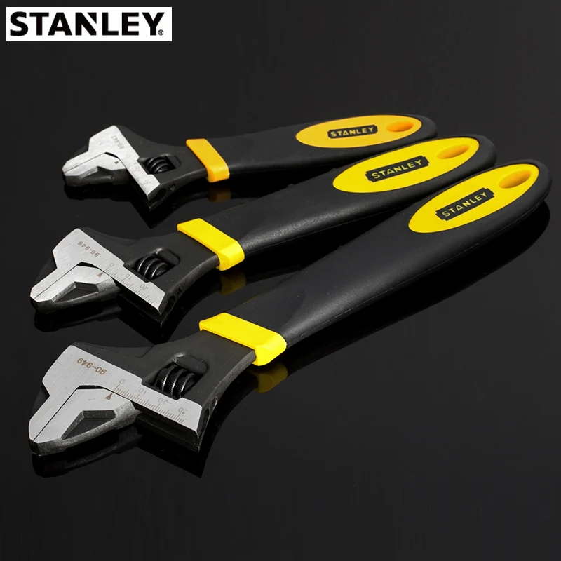 STANLEY Chromium-vanadium steel adjustable wrench with two-color handle  90-947 90-948 90-949 90-950