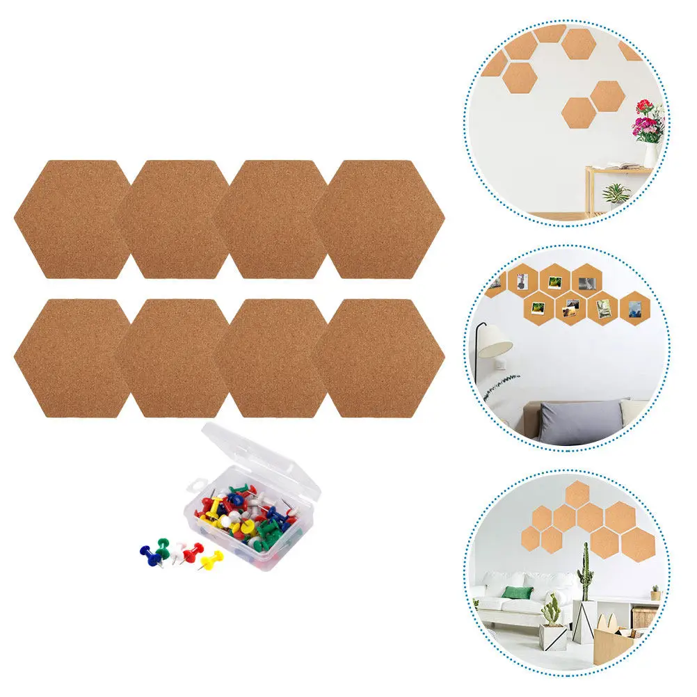 8pcs-self-adhesive-hexagon-cork-board-bulletin-boards-wall-cork-tiles-home-office-display-memo-reminder-message-notice-board