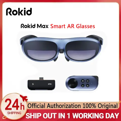 Rokid Max 120Hz 1080P AR Smart Glasses Magic Pack 3D Micro OLED 215" Max screen FoV Viewing for Movie/Phones/Switch/PS5/Xbox/PC