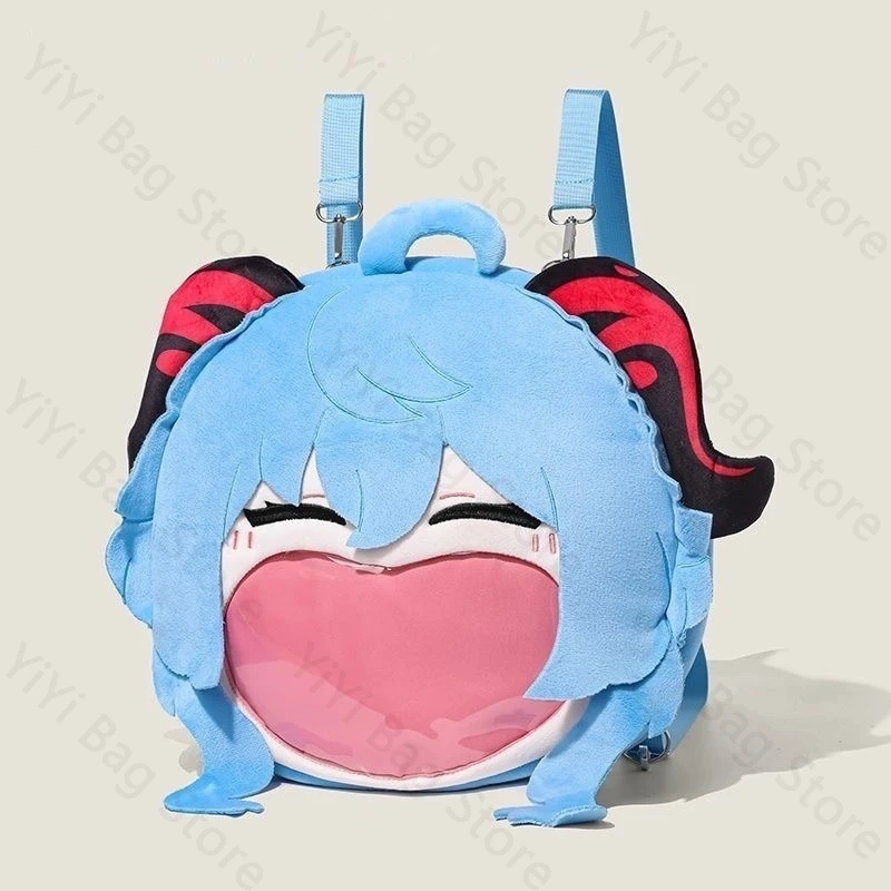 Genshin Impact Ganyu Plush Itabag Cartoon Fashion Women Men Backpack Harajuku Streetwear Anime Student ACG Kawaii Shoulder Bag