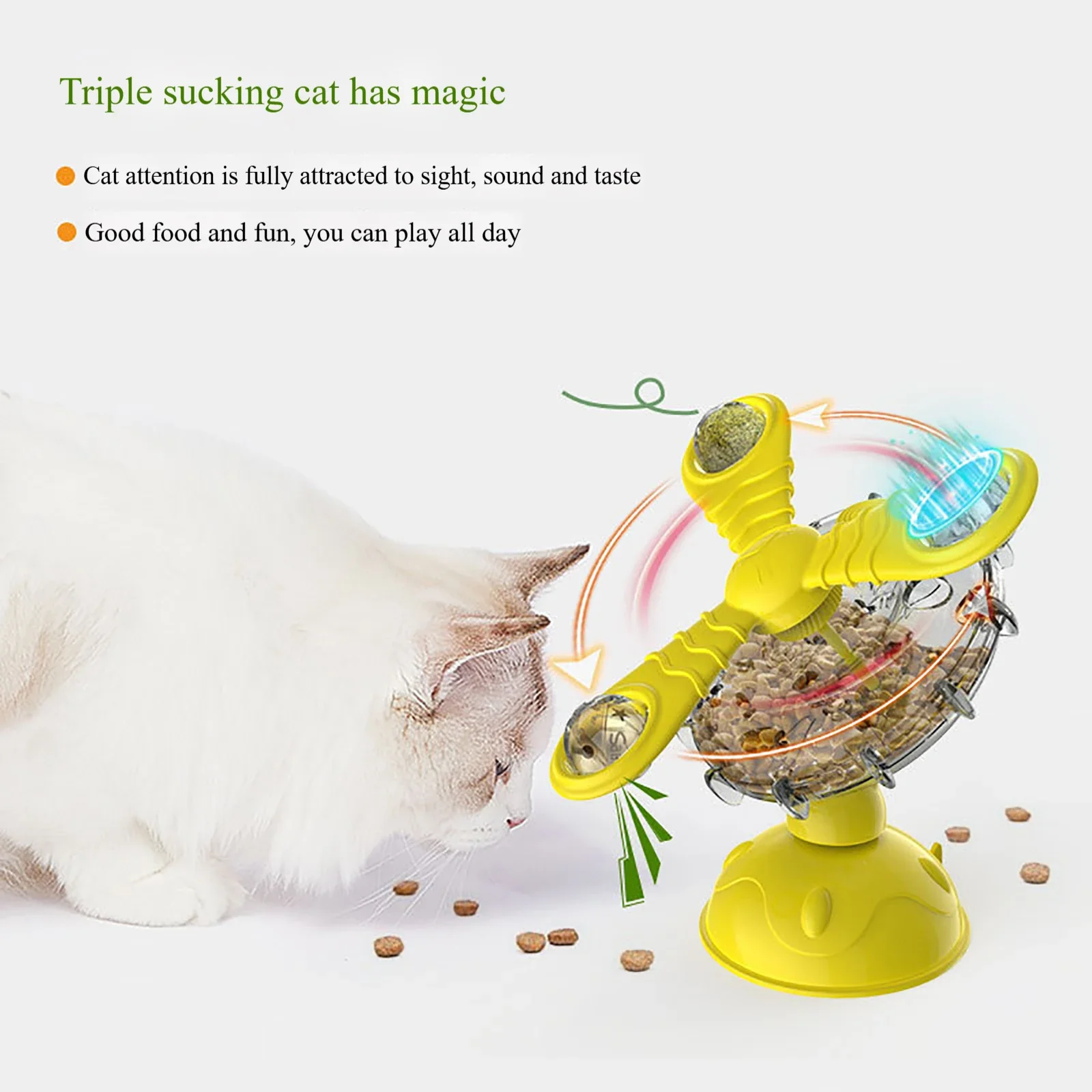 

Interactive Treat Leaking Toy For Cat Small Dogs Slow Feeder Dispenser Puppy Funny Rotatable Wheel Improve IQ Kitten Accessories