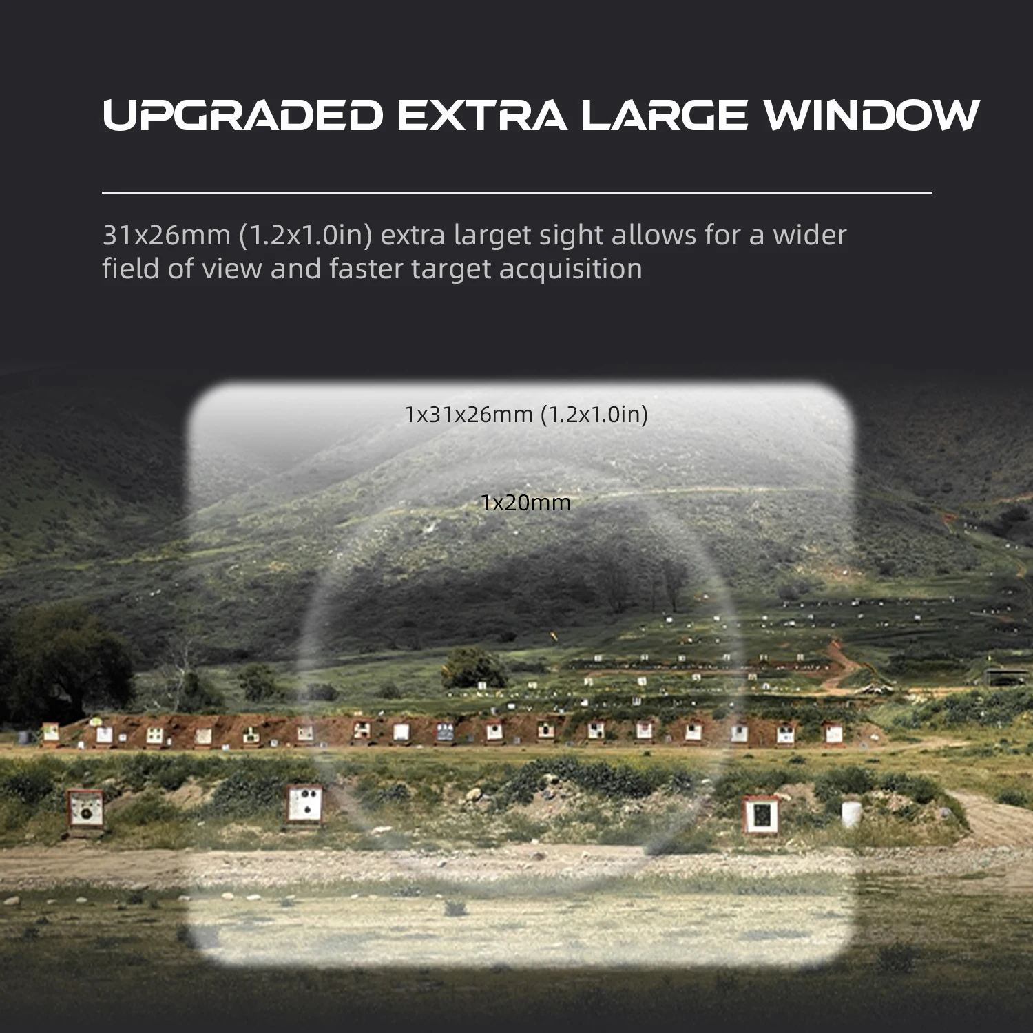 Vector Optics Frenzy Plus 1x31x26 Red Dot Sight,Extra Large Window Size&Motion Sensor Feature With Removable Protective Shroud