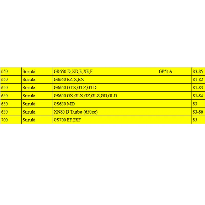 Cztery filtr oleju do motocykla do Suzuki GS450 80-88 GS500 88-10 GS550 77-86 GSX550 83-87 GR650 83-85 GS650 81-84 XN85 83-86 GS GR