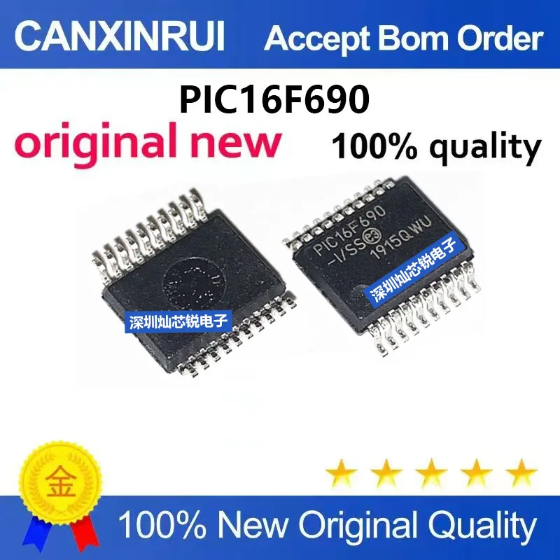 (5-100pieces)Brand New Original PIC16F690 PIC16F690-I SS SMD SSOP20 8-bit Microcontroller Chip