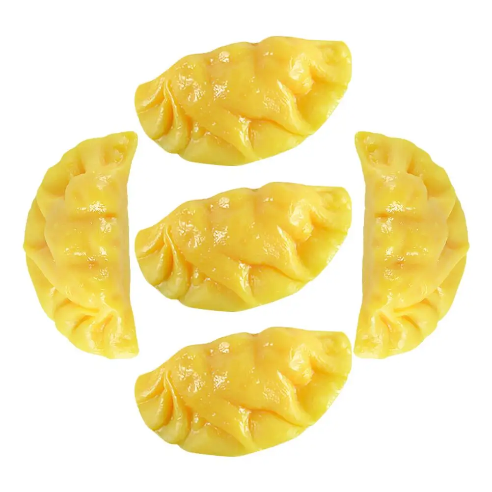 

5 Pcs Egg Dumpling Model Models Decorative Food Artificial Decors Kitchen Simulation Fake Toy Adornment