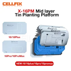 MJ Z20Pro Mid-Layer Planting Tin Template For iPhone X XS 11 12 13 14 15 Pro Max Mini Motherboard BGA Reballing Stencil Platform