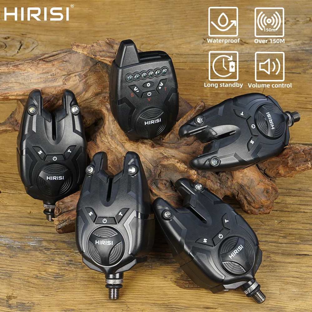 Bite Alarm - Hirisi 1+3セット ワイヤレス防水鯉釣りアラームシステム バイトインジケーター 釣り用アクセサリー