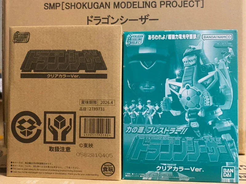 재고 있음 반다이 SMP 마이티 모르핀 파워레인저 드래곤 시저 클리어 컬러 Ver. 애니메이션 액션 피규어 조립 모델 장난감