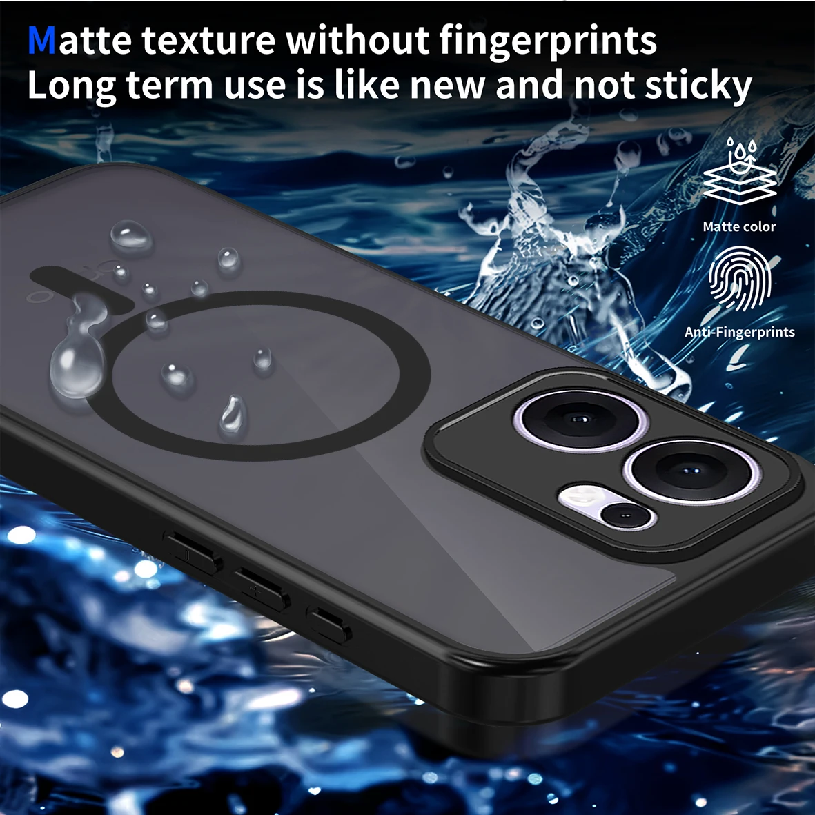 Phone Case For OPPO RENO13F/RENO 13FS/Reno13 FS Magnetic Wireless Charging TPU Frame Plastic Matte Back Cover