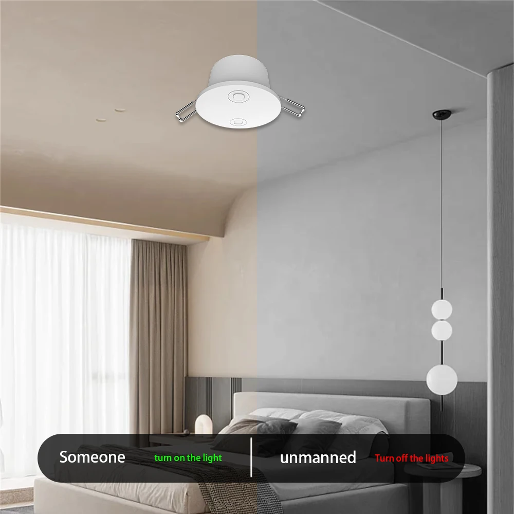 EWelink ZigBee 5.8G Smart Human Presence Detector MmWave Detection Motion Sensor PP Control for Smart Home Security Protection