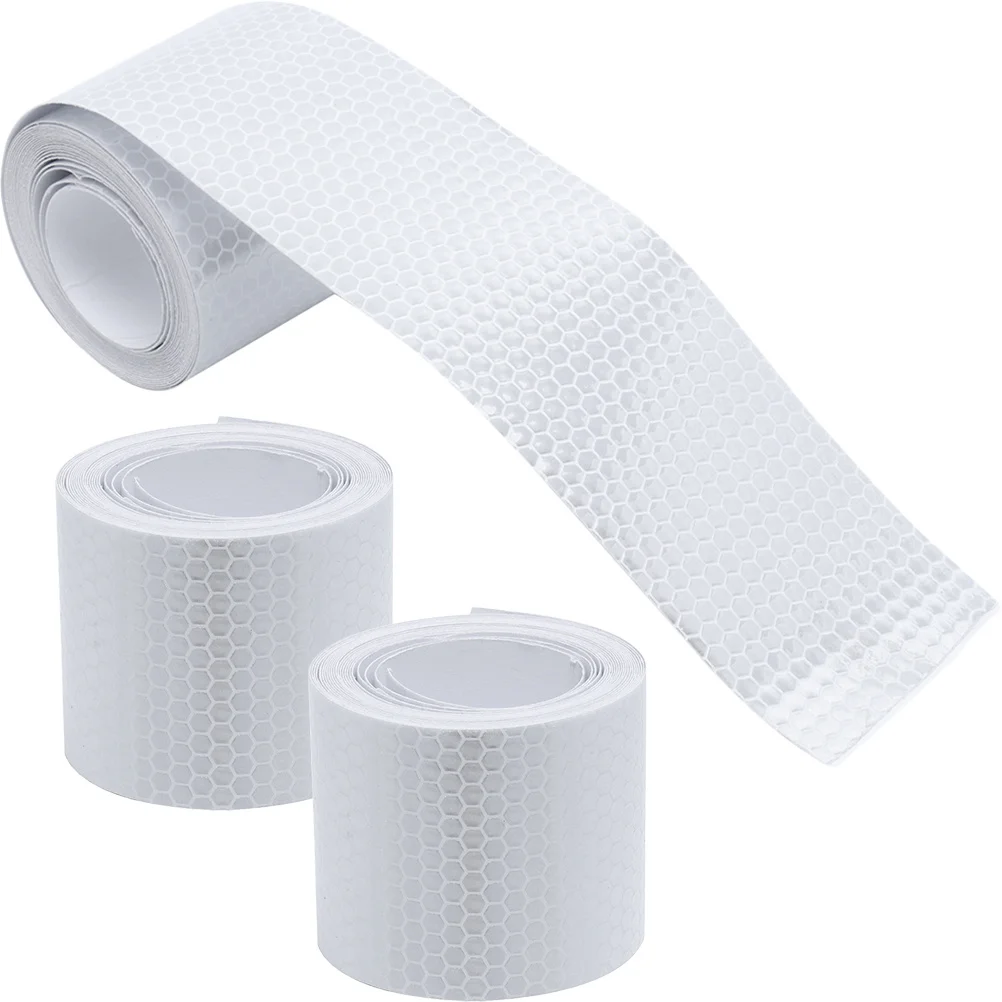 3 Rolls Reflective Tape High Visibility Safety Warning Stickers Durable Long Lasting Use Road Vehicles Bicycles Helmets Signs