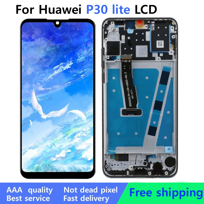 6.15'' For HUAWEI P30 Lite LCD Display Nova 4E MAR-LX1 AL00 LX2 LX3 LX1A LCD Touch Screen Digitizer Assembly Repair Parts