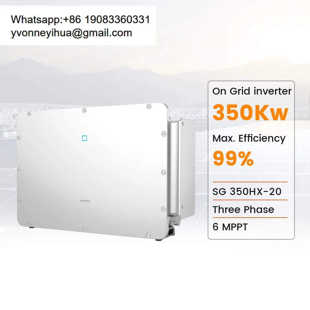 Sungrow High Frequency Inverter SG350HX-20 3 Phase 1500V 350Kw 99% IP66 Efficiency Mppt Grid-tie Hybrid String Inverter