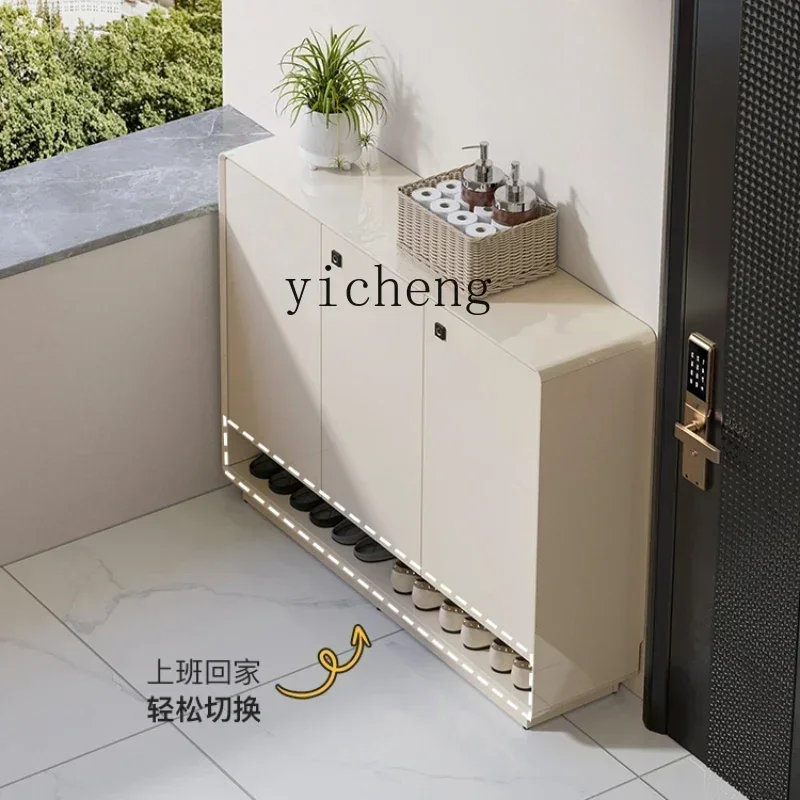

GZ door with lock shoe cabinet household door cabinet corridor shoe large capacity outdoor aisle shoe cabinet