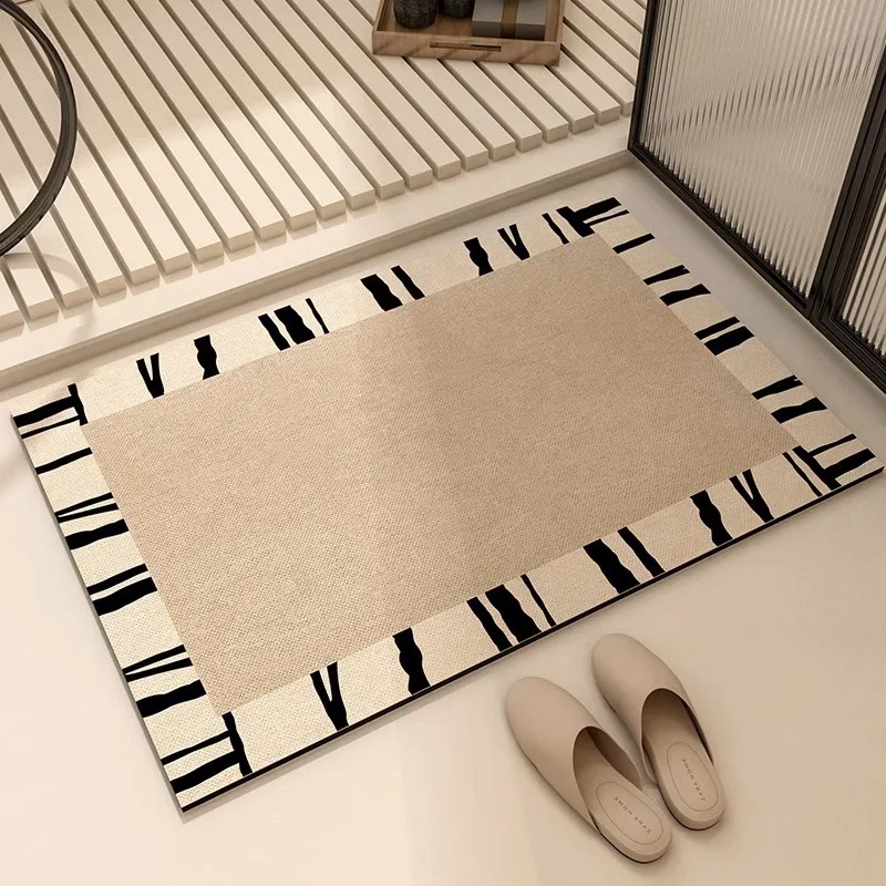 Diatom mud toilet entrance door dirt-resistant quick-drying absorbent floor mat bathroom non-slip mat bathroom foot mat carpet