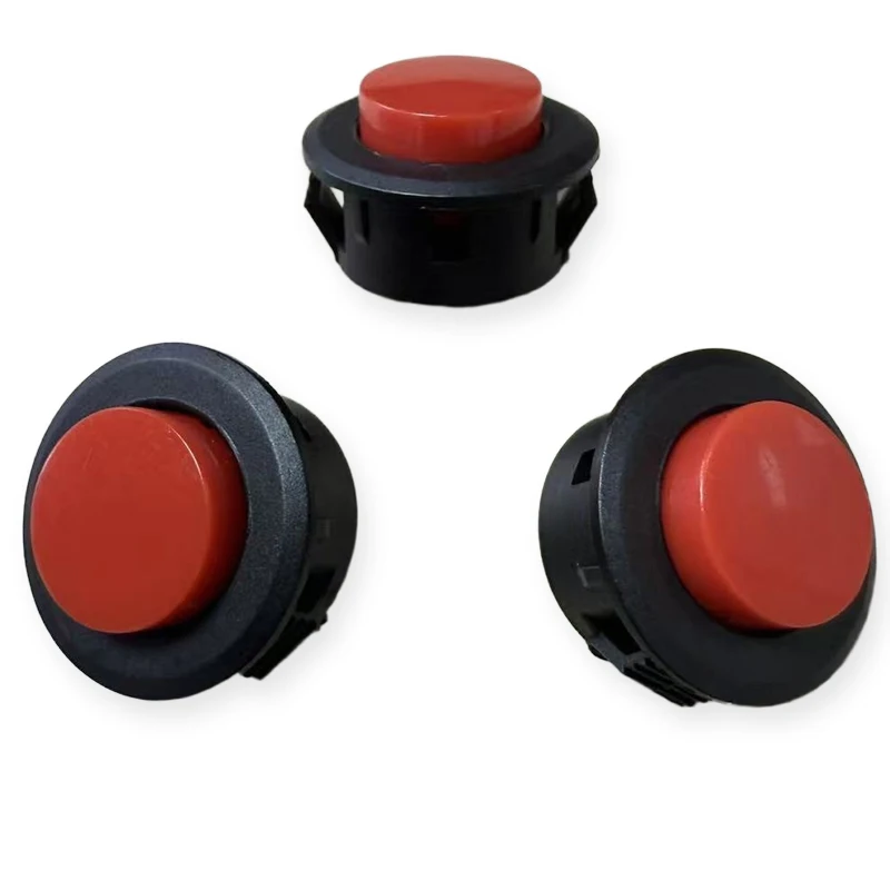 10PCS DS-258 Card Type 2-Pin Normally Open Press On Self Resetting Smart Door Lock Circular Button Power Switch 0.5A 50V DC