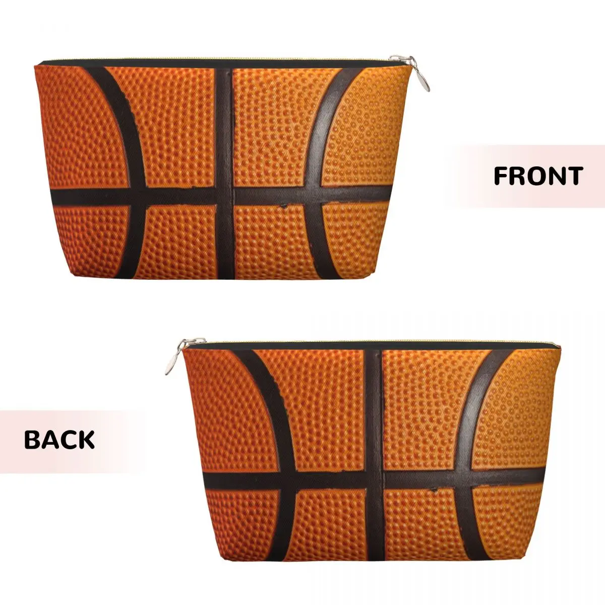 Custom Basketball Pattern Cosmetic Bag Women Fashion Big Capacity Sport Makeup Case Beauty Storage Toiletry Bags