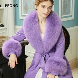 Winter Female Real Fur Scarf Long Neck Scarves Women Natural Fox Fur Collar And Cuffs Set Luxury Elegant Woman Warm Fur Shawls