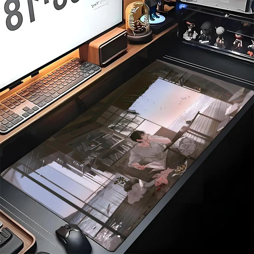 

Toji Fushiguro Mouse Pad Edge Big Cute Gaming Locking Computer Gamer Large Rubber Art Mousepad Laptop Desk Mat