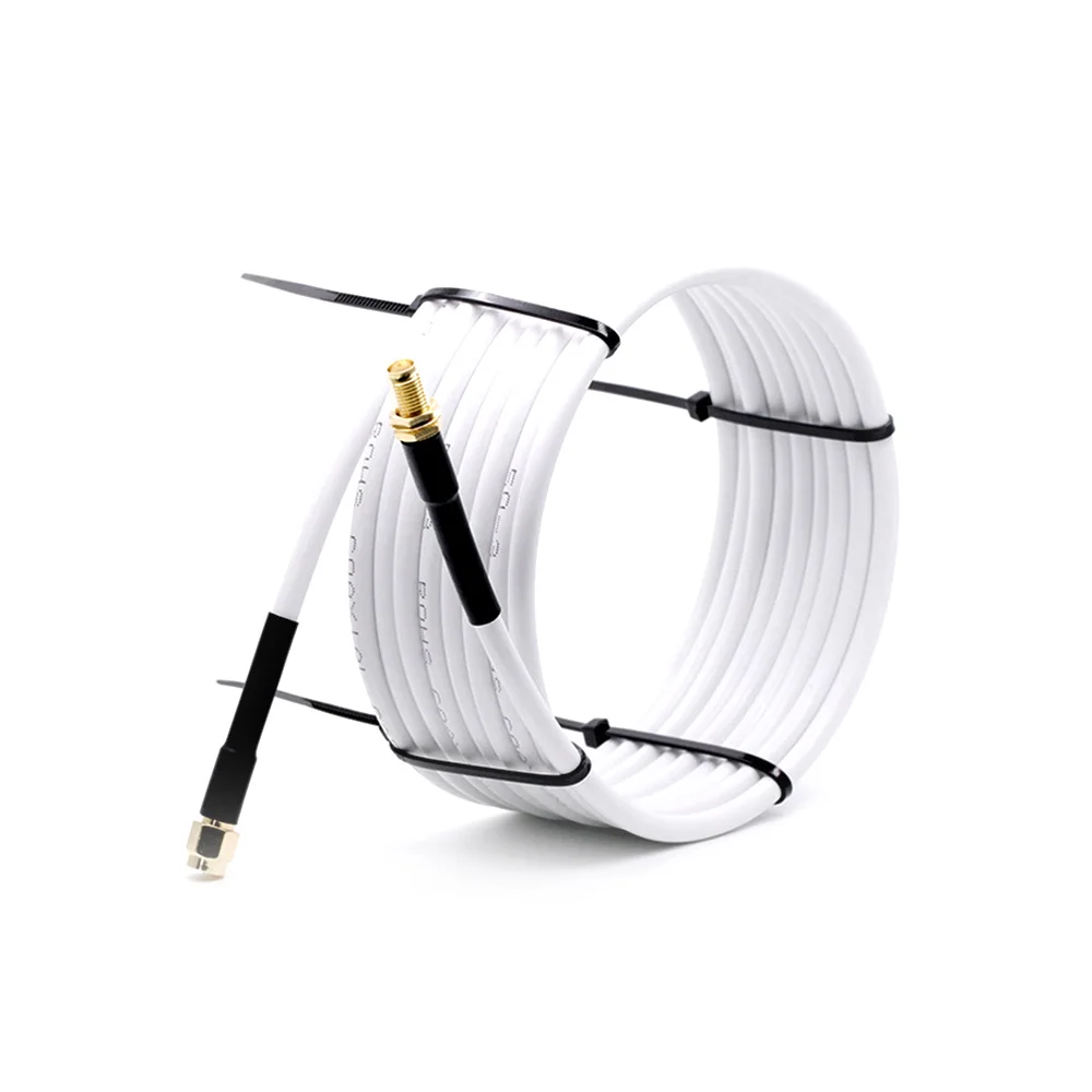 1M 2M 5M 10M 20M SMA Male to SMA Male RG58 50ohm Coaxial Cable SMA Plug WiFi Antenna Extension Cable Connector Adapter Pigtail