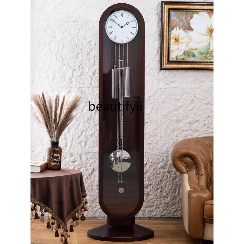 

European-Style Living Room Simple American-Style Large Floor Clock Hermle Movement Mechanical Floor Clock Hg118