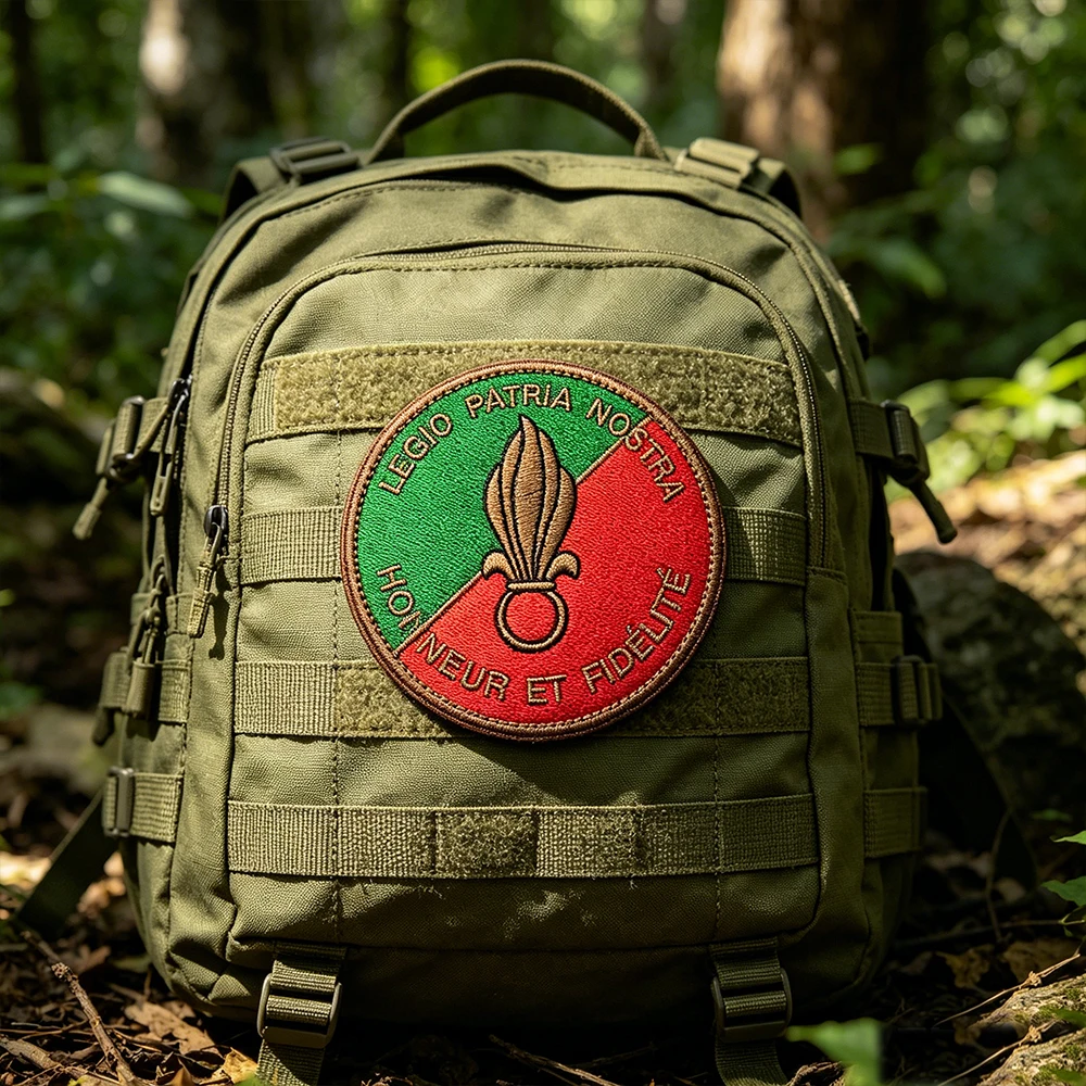 French Foreign Legion Tactical Patch Embroidered Fabric Accessory for Jacket Shoulder DIY Sew-on Applique