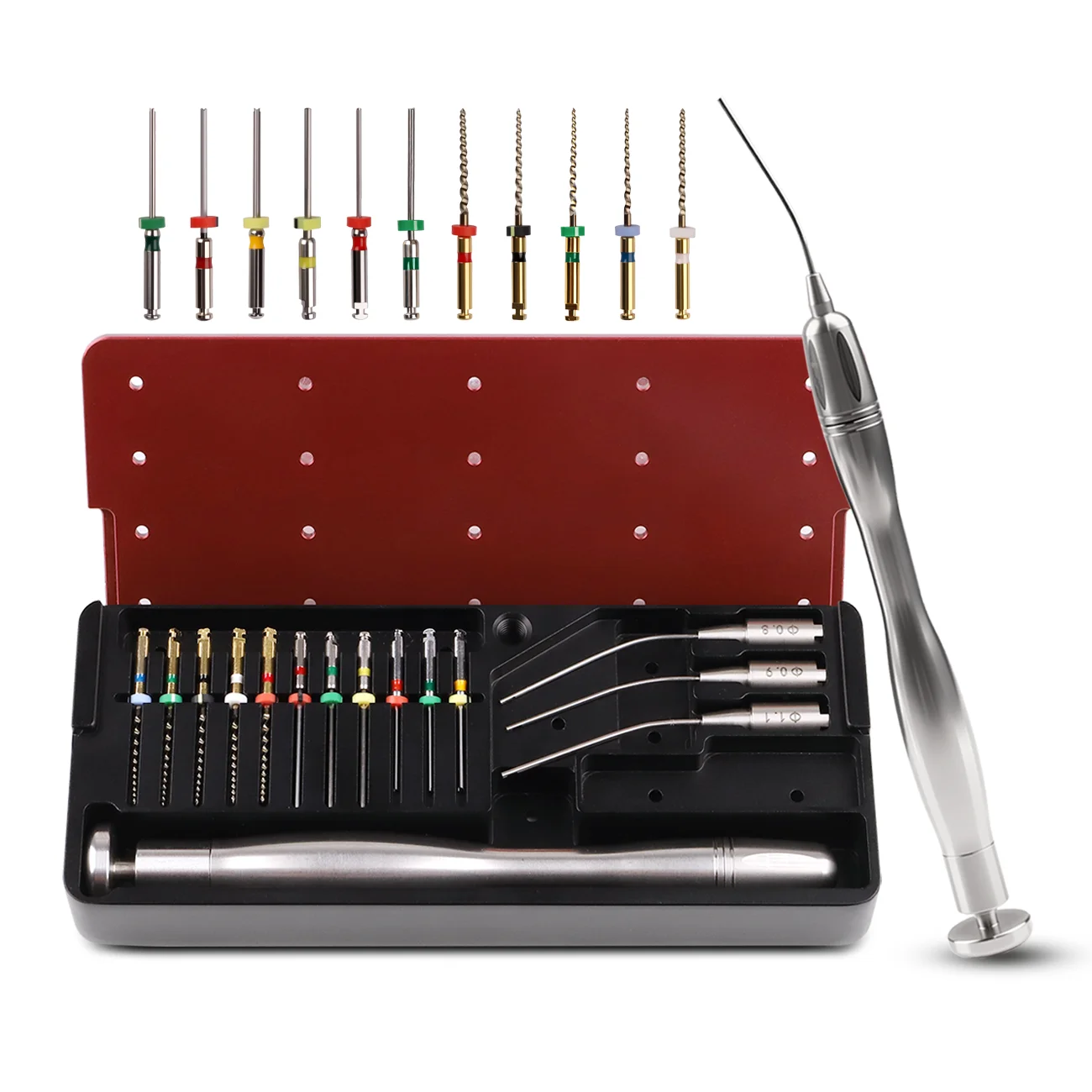 

Dental Root Canal Endo File Extractor Endo Broken File Removal Instrument Set Green/Red Dental Instrument